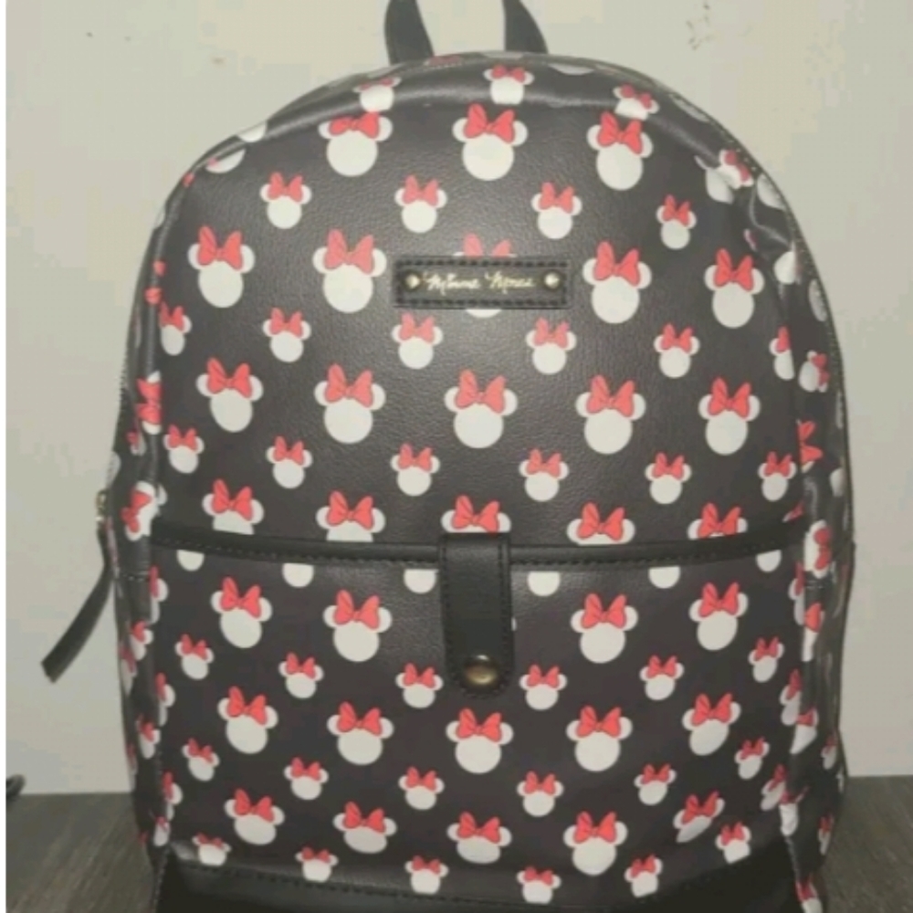 DISNEY MINNIE MOUSE LOGO LARGE BACKPACK BAG GREAT FOR TRAVEL SCHOOL AND MORE